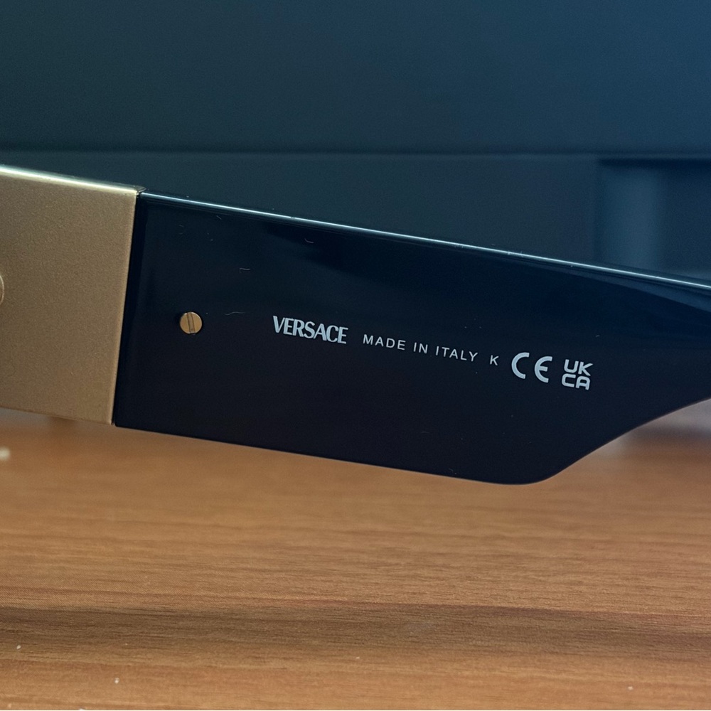 Versace Women’s Black Oversized Square Sunglasses - Picture 9 of 12